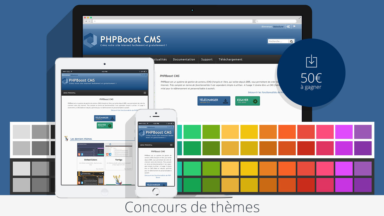 Concours de thèmes pour PHPBoost 5.0 Concours de thèmes pour PHPBoost 5.0
